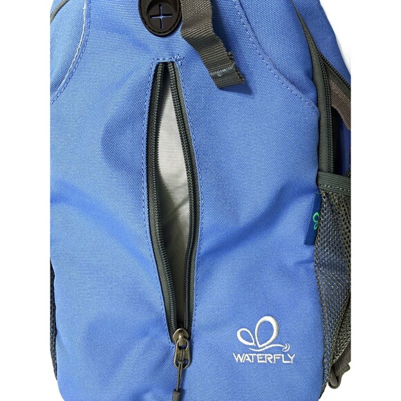WATERFLY Crossbody Sling Bag Backpack Travel Daypack Blue Camping Hiking - Picture 3 of 7